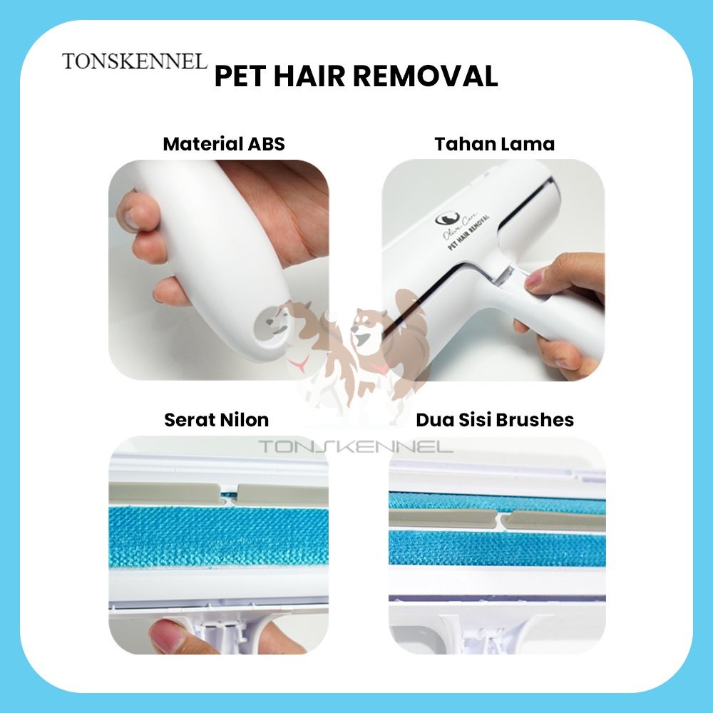 Olive Care Pembersih Bulu Kucing/Anjing PET HAIR REMOVAL yaitu Lint Roller Portable Jangka Panjang (Lifetime Use) untuk Pembersih Baju/Pakaian, Sofa, Tempat Tidur dll