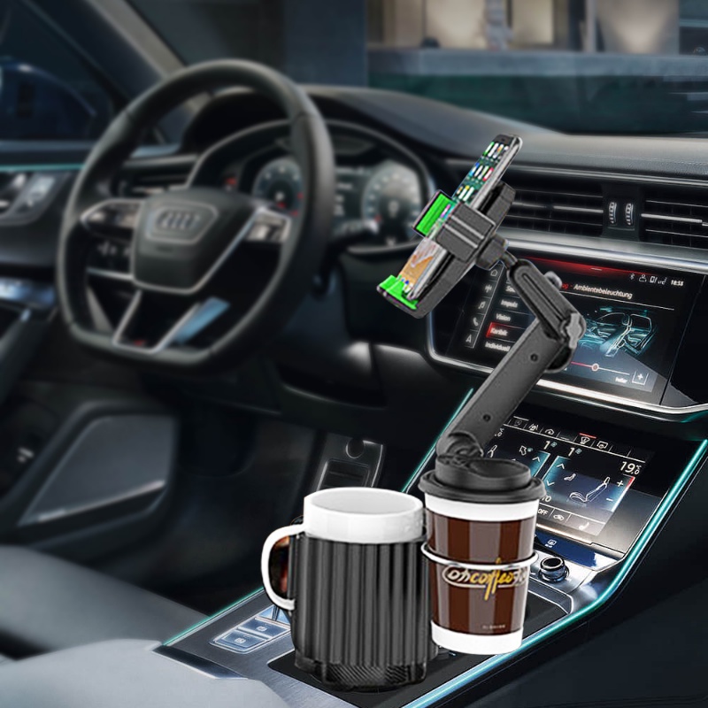 Kreatif Multifungsi Car Mounted Food Tray Phone Holder/Stand Minuman Otomotif Portable Adjustable/Rak Penyimpanan Hemat Ruang Dalam Kendaraan