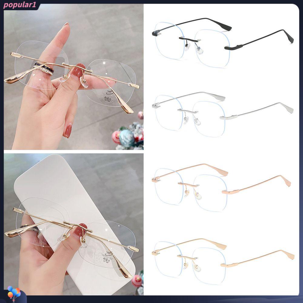 Populer Anti-Cahaya Biru Kacamata Pria Wanita Portabel Tahan Lama Ultra Ringan Frame