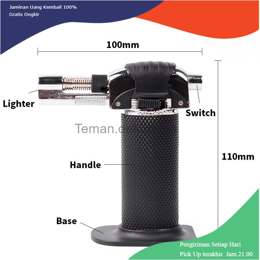 TD - DPR Yofeil Mancis Korek Api Gas Refillable Butane Torch Flame Gun - TX-19