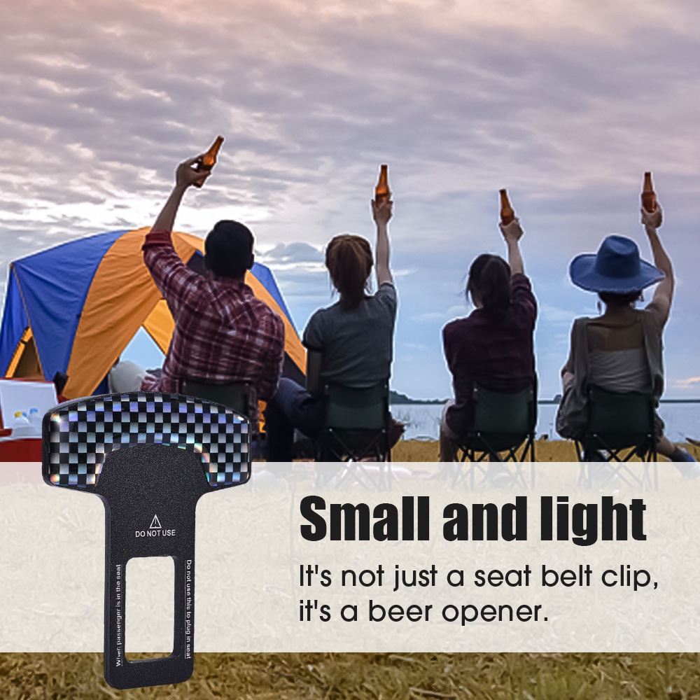 Gesper Sabuk Pengaman Serat Karbon Warna Laser Seatbelt Socket Extension Plug Sabuk Pengaman Mobil Peringatan Stopper Peredam Pengunci Klip Universal Aksesoris Interior Auto