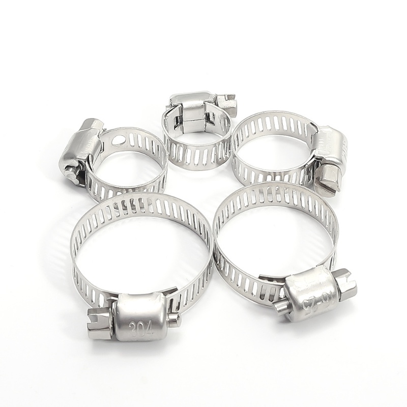 1pc 6mm-29mm Adjustable Stainless Steel Hoop Clamp Kuat Universal Kualitas Tinggi Drive Hose Clamp Untuk Pipa Air Pipa Lembut