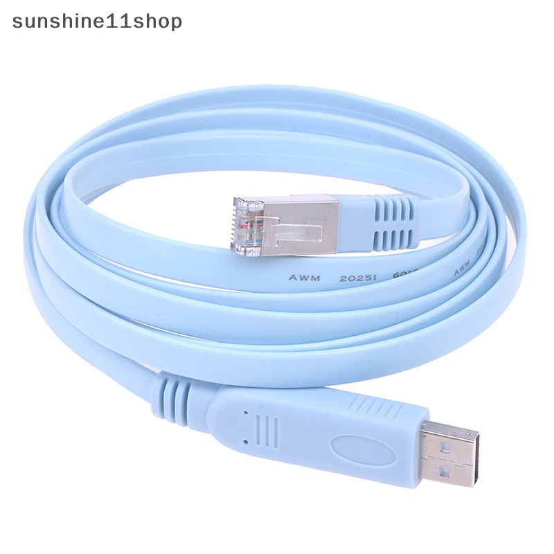 Sho 1.8M USB To RJ45 USB To RS232 Serial To RJ45 CAT5 Console Adapter Kabel Cord N