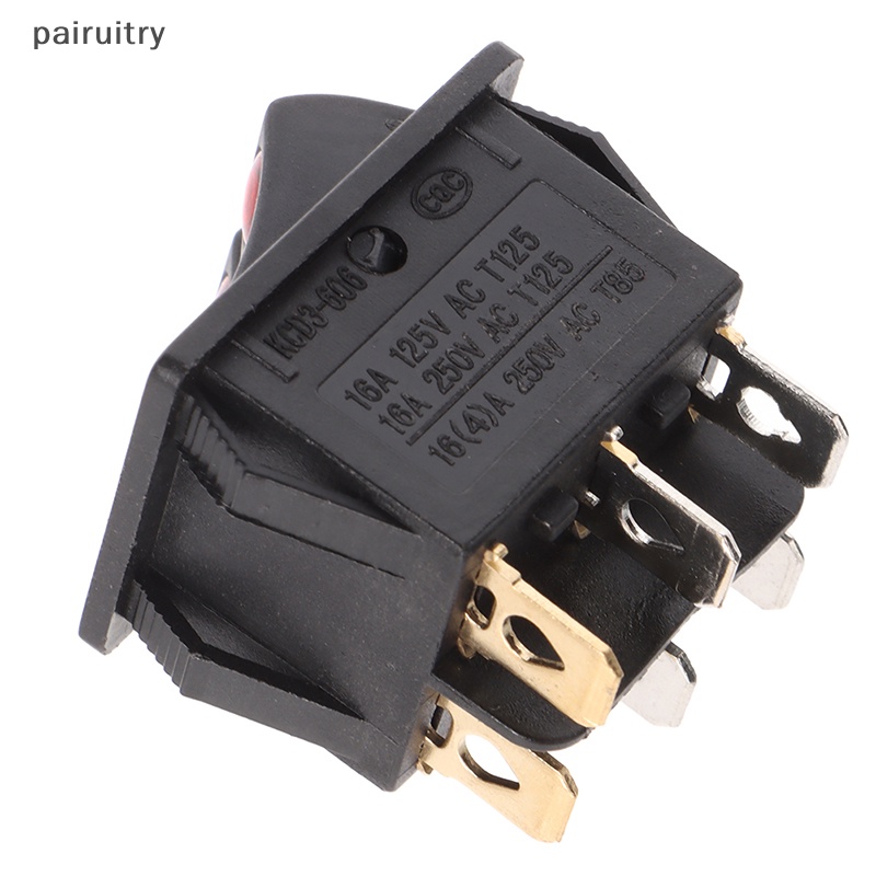 Prt KCD6 6PIN 16A 220V Saklar Lampu Ganda Rocker Switch ON-OFF KCD6 Tombol Lampu Boat Power Switch PRT