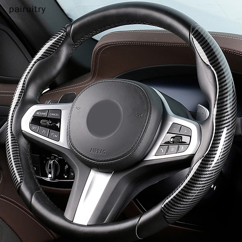 Prt Universal Non-Slip Carbon Fiber Penutup Kemudi Mobil Steering Wheel Booster Cover PRT