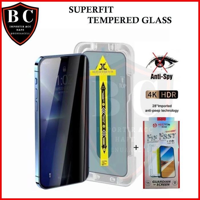 SUPERFIT TEMPERED GLASS ANTI SPY FOR IPHONE 11 11 PRO 11 PRO MAX