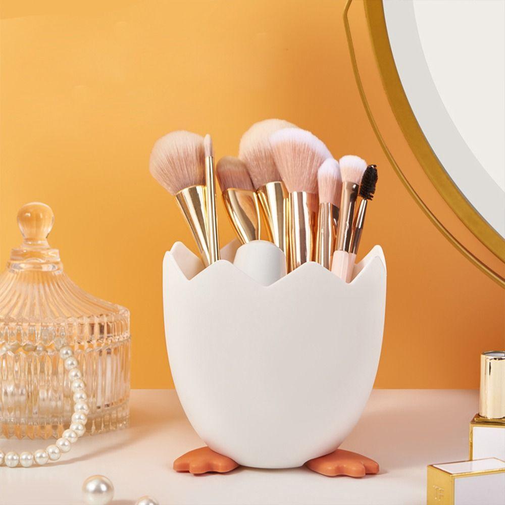 Agustinina Eggshell Pen Holder Kawaii Lucu Sekolah Kantor Keranjang Kertas Limbah Meja Ornamen Multifungsi Ember Penyimpanan Serba Serbi