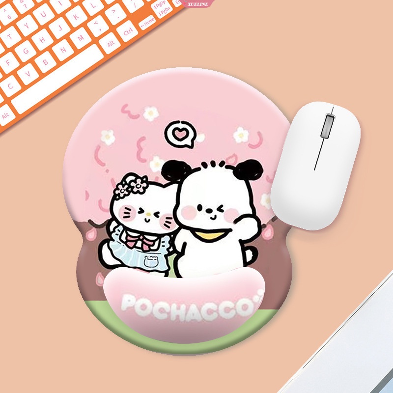 Kawaii Sanrioed Mouse Pad Kartun Lucu Kreativitas Pochacco 3D Silikon Pelindung Tangan Pergelangan Tangan Pad Hadiah Untuk Perempuan [ZXL]