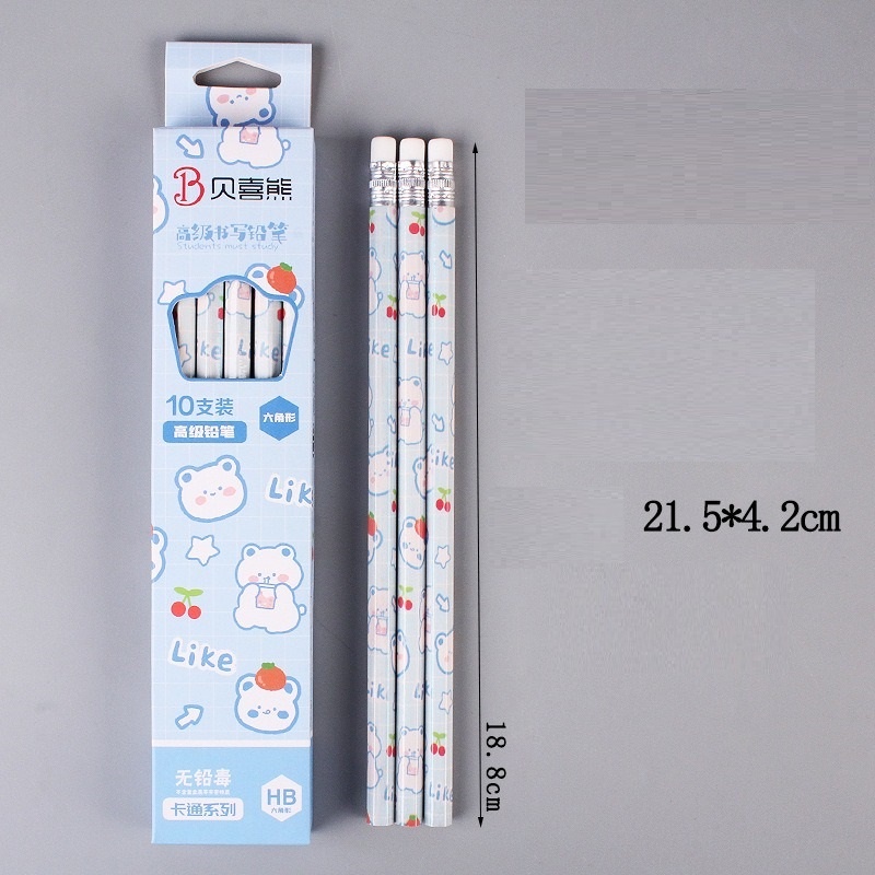 10pcs Pensil HB Pencil Tulis Kotak OSM-ST0374