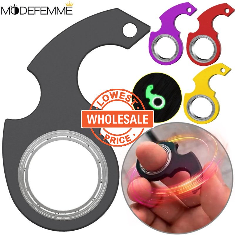 [Harga Grosir] Meredakan Stres Jari Spinner Gantungan Kunci Tangan Spinner Anti-Kecemasan Mainan Kreatif Fidget Spinner Mainan Gantungan Kunci Rotasi Ujung Jari Gantungan Kunci Dewasa Berputar Keyring