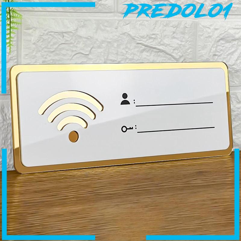 [Predolo1] Wifi Sign Sticker Mirror Self Adhesive Papan Pengumuman Tanda Untuk Hotel shop
