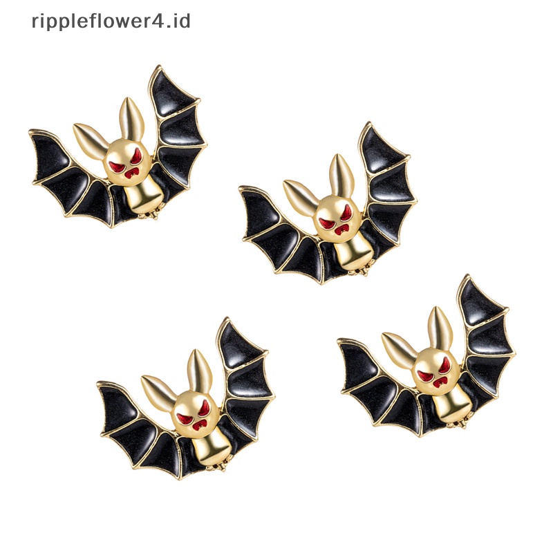 {rippleflower4.id} Pernikahan Pengantin Enamel Hewan Kelelawar Bros Pin Kerah Decor Badge Korsase Jewelry~