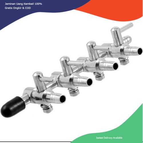 kran aerator stainless steel 4 lubang, kran aerator 4 cabang stainless steel, kran aerator 4 lubang 