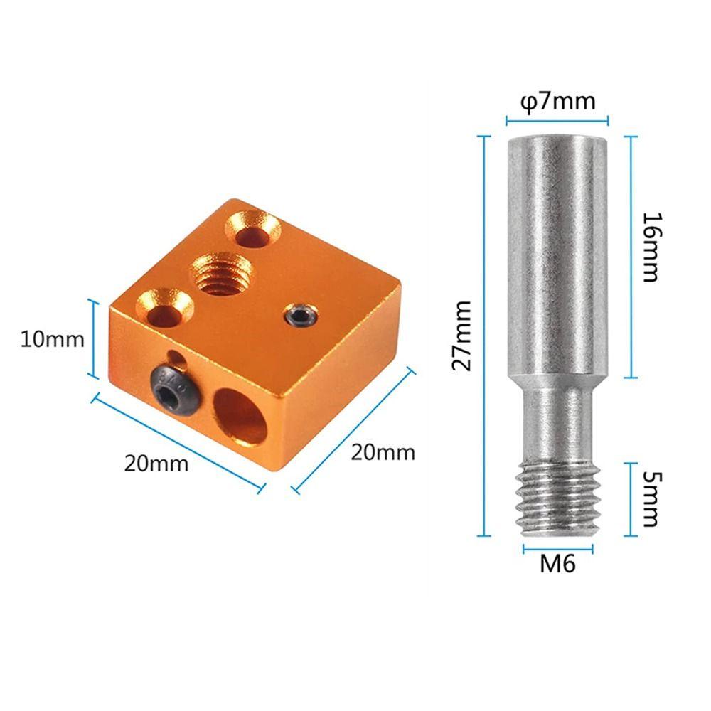 Populer Heated aluminum block 3D Printer Ender 3D Printer Parts Untuk MK7 MK8 Extruder Kits silicon cover