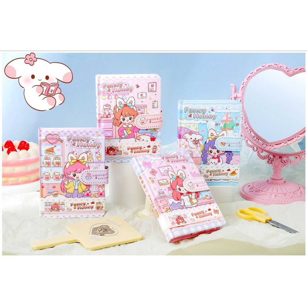 

CP Fancy Honey Art Design Notebook Magnet Hardcover Fullcolor Pages halaman notepad