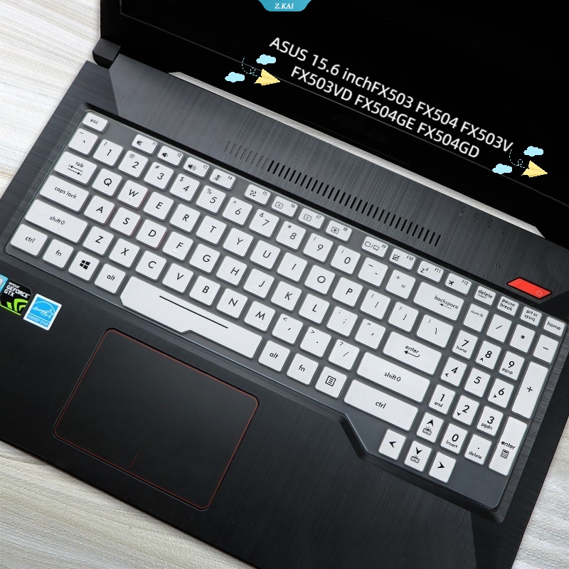 Cover Keyboard Komputer Untuk Model ASUS 15.6 InchFX503 FX504 FX503V FX503VD FX504GE FX504GD Warna Solid Silikon Tahan Air Pelindung Kulit Keyboard Penutup Debu [ZK]