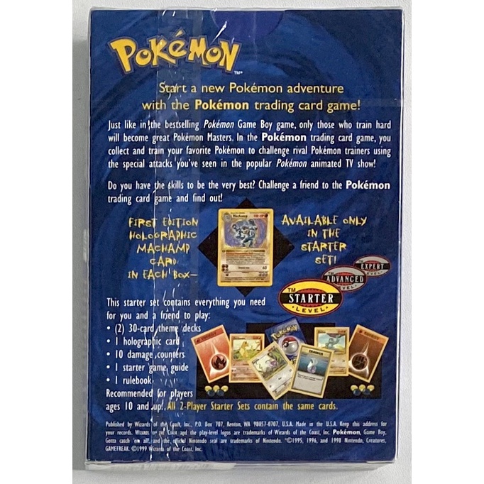Kartu Pokemon Card TCG 1999 2-Player Starter Set US Version RARE
