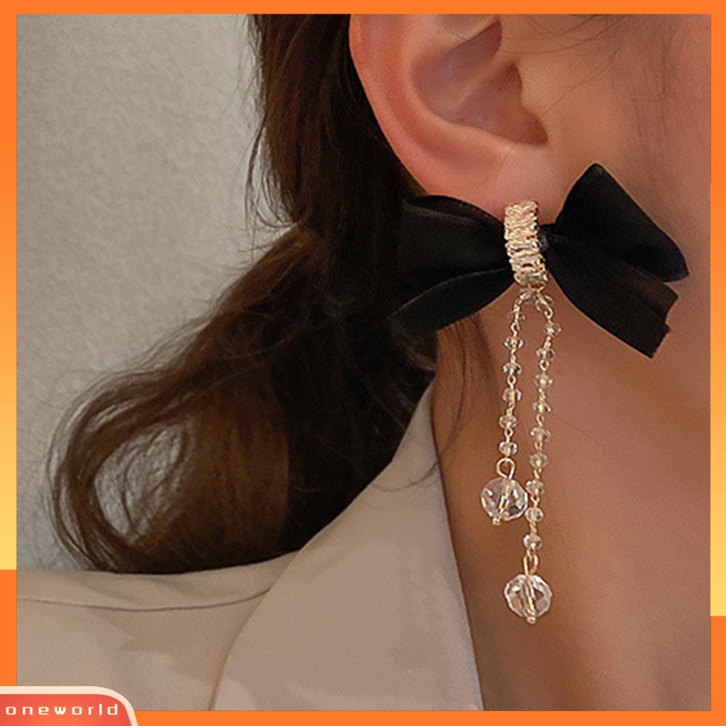 [WOD] 1pasang Lady Menjuntai Anting Mutiara Imitasi Berlian Imitasi Tahan Lama Bunga Rumbai Mewah Drop Earrings Untuk Hadiah