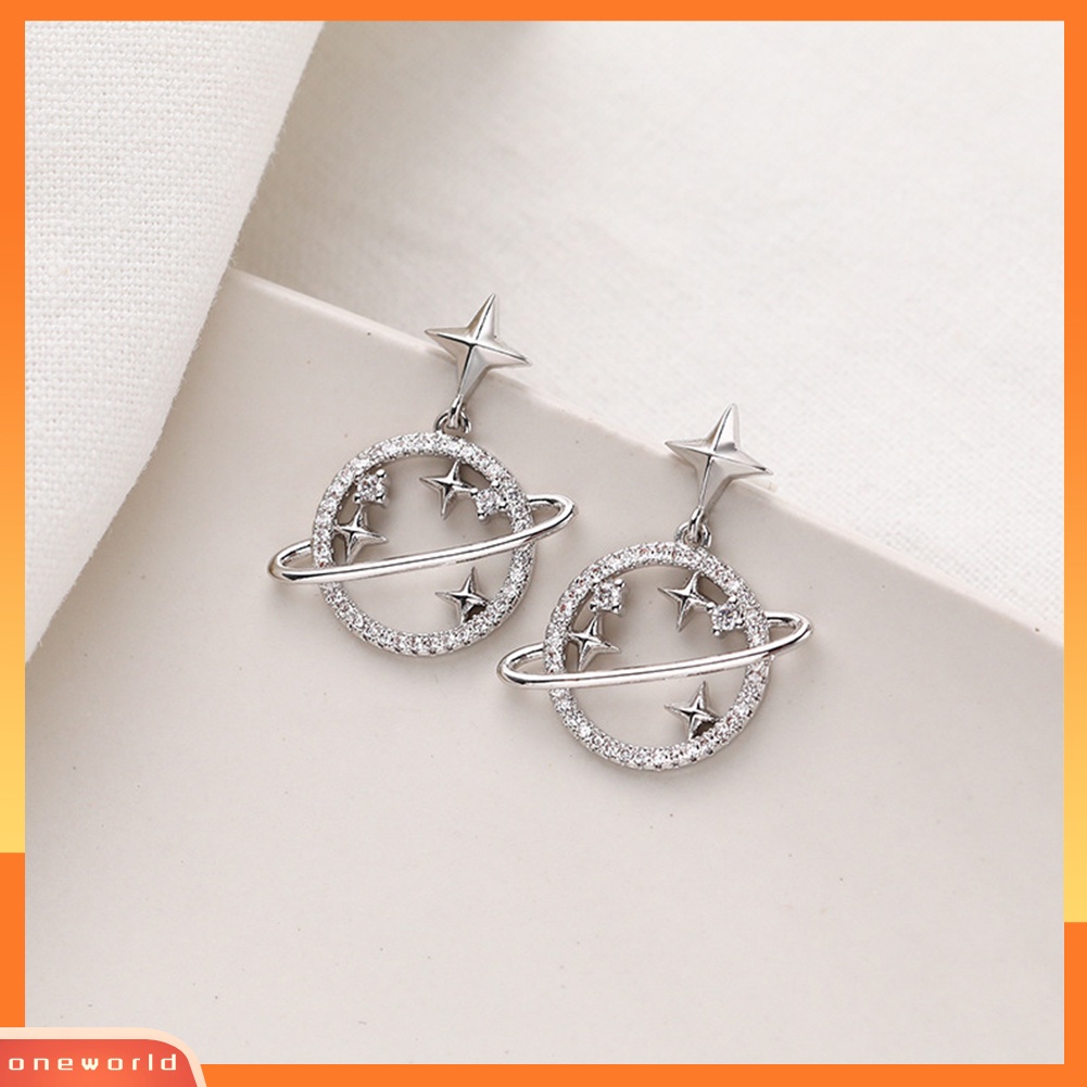 [WOD] Wanita Kreatif Bentuk Asteroid Eardrop Bintang Ear Stud Hoop Earrings Perhiasan Hadiah