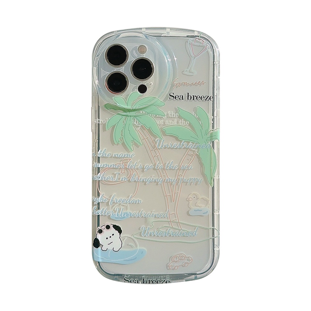 IPHONE Ins CuteSurf Dogs Dog Kartun Silikon Case Untuk Iphone14 11 12 13 PRO MAX Casing Cover Pelindung AT0338