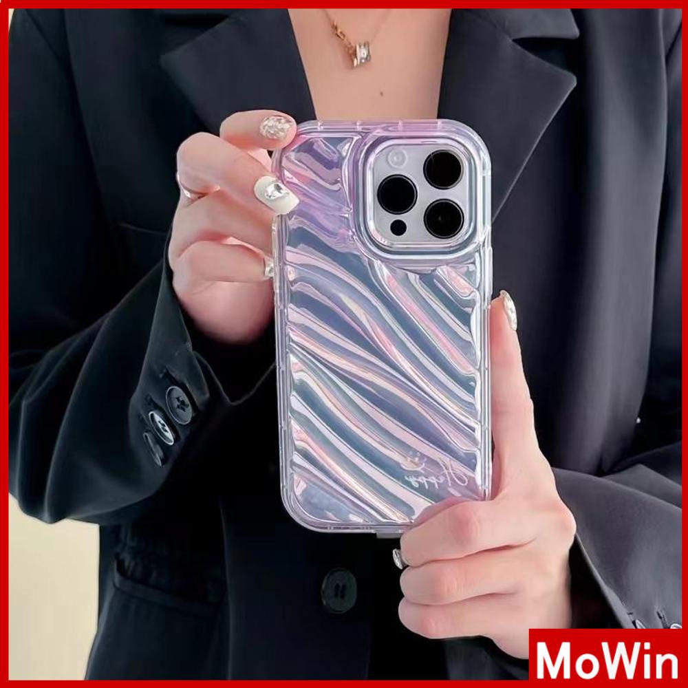 Case iPhone 14 Pro Max iPhone Case Laser Reflektif Bening Phone Case TPU Soft Case Airbag Tahan Guncangan Manis Keren Senyum Sederhana Kompatibel dengan iPhone 13 Pro Max 12 Pro Max 11 Xr X 7