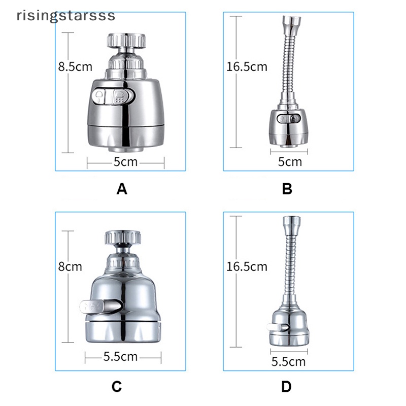 Rsid Span-new Universal 3Mode Adaptor Keran Dapur Aerator Shower Head Pressure Rumah Hemat Air Bubbler Splash Filter Tap Nozzle Konektor Jelly