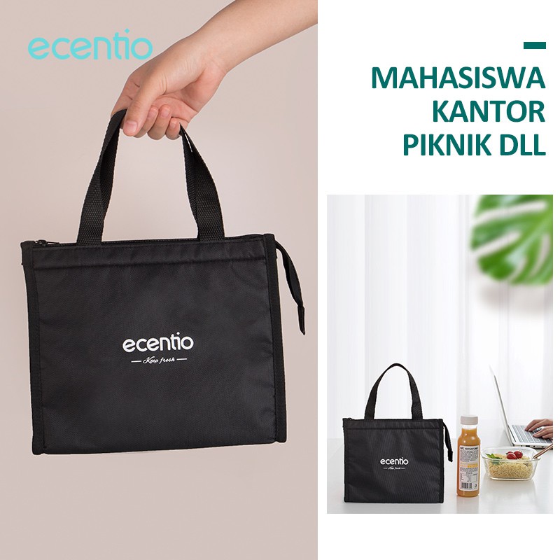 ecentio Lunch Bag Tas Bekal Tas Tote Cooler /Portable Kotak Makan lunch bag/tas/penyimpan suhu panas