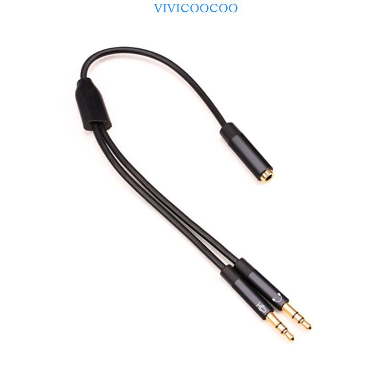 Vivi Headphone Female to 2 Male AUX Extension Wire Line 35mm Untuk Komputer Telepon