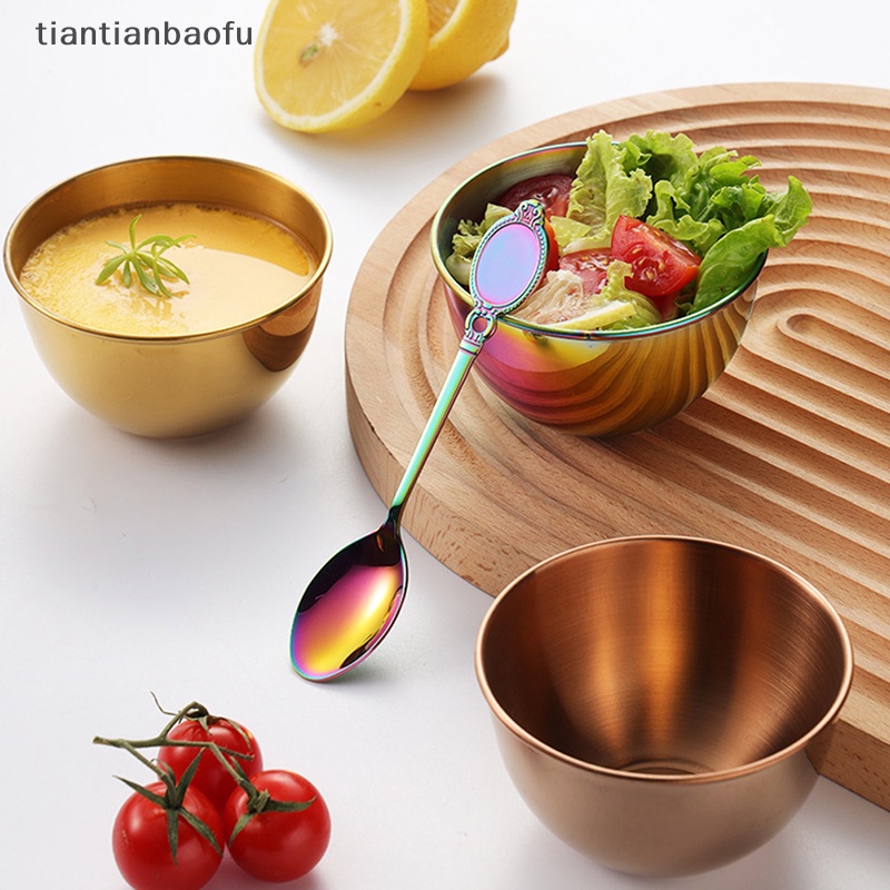 [tiantianbaofu] Stainless Steel Deepen Seasoning Bowl Spoon Food Sauce Dipping Bowl Untuk Butik Dapur