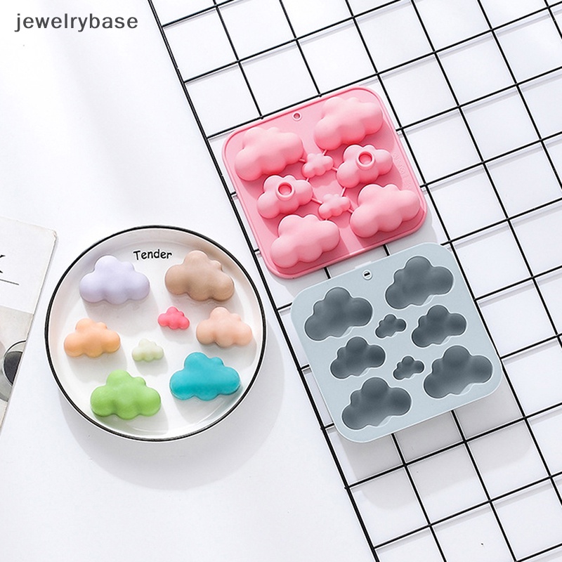 [jewelrybase] 1pc 8rongga Kartun Awan Cetakan Silikon DIY Resin Plester Membuat Cetakan Butik