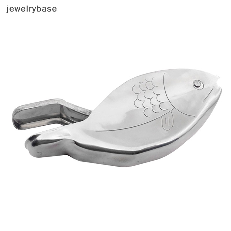 [jewelrybase] Alat Peras Jeruk Lemon Stainless Steel Bentuk Ikan Lemon Juicer Alat Peras Jeruk Nipis Manual Butik