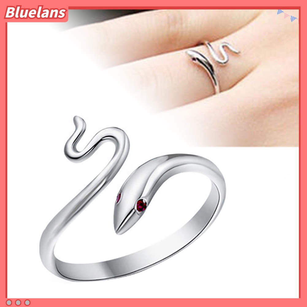[BLS] Wanita Bukaan Dapat Disesuaikan Bergelombang Ular Jari Cincin Pesta Perjamuan Perhiasan Decor