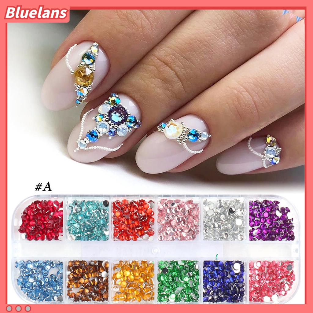 [BLM] Nail Resin Berlian Imitasi Flat Back Mempercantik Kuku 3mm 3D Manicure Nail Art Dekorasi Untuk Anak Perempuan