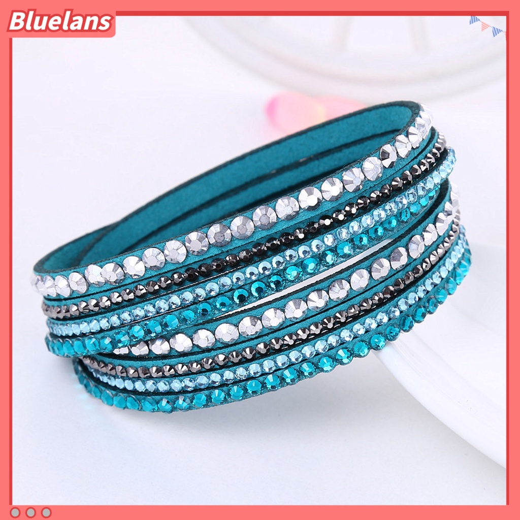 [BLS] Gelang Wanita Multi-layer Perhiasan Berlian Imitasi Gelang Bohemian Indah Untuk Pantai