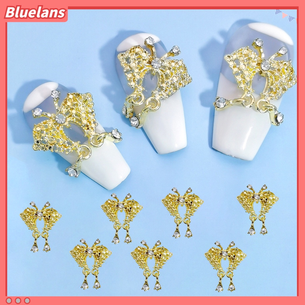 [BLM] 10pcs Hiasan Kuku Permukaan Mengkilap Berlian Imitasi Tahan Luntur Warna Cerah Tahan Karat Berkilau Alloy 3D Nail Jewelry Decoration Manicure Charms Untuk Salon Kuku