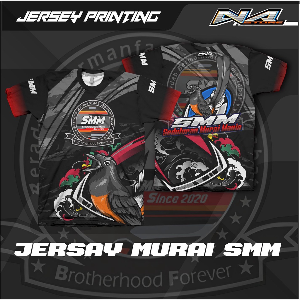 KAOS JERSEY MURAI BATU SMM seduluran murai mania PREMIUM QUALITY costum Na store