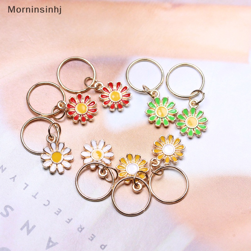 Mornin 5Pcs /set Bunga Daisy Alloy Knitg Stitch Spidol Zinc Alloy Liontin Bunga Multicolor Untuk Knitg Tools Temuan DIY id