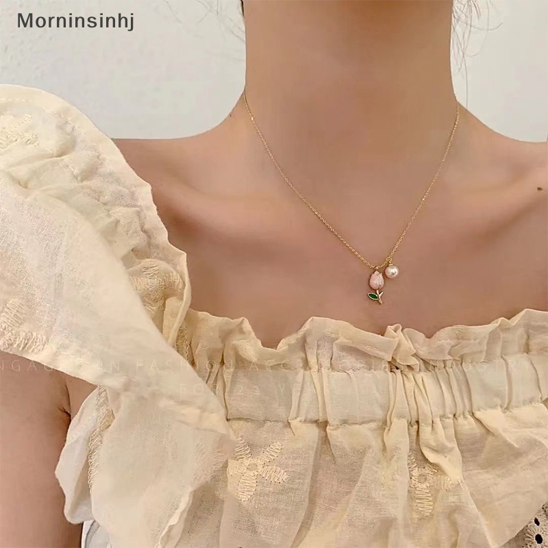 Mornin Eropa Dan Amerika Baru Tulip Mutiara Wanita Kalung Fashion Kepribadian Ringan Pesta Sederhana Kalung Perhiasan Hadiah id