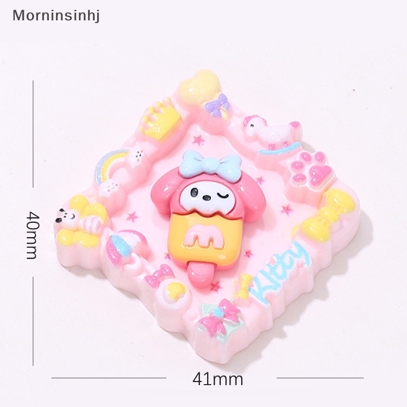 Mornin Buah Kartun Hewan Lucu Bingkai Foto Bentuk Aksesoris Resin Kuromi Melody Untuk Lem Cream Phone Case DIY Handmade Bahan id