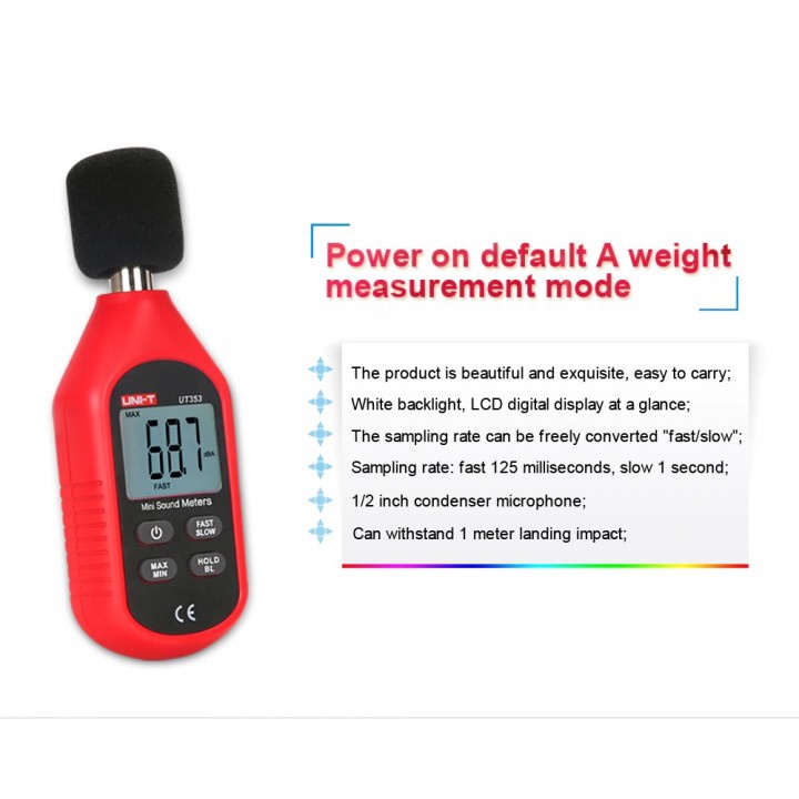 33 UNI-T UT353 - Mini Sound Meter - Pengukur Desibel Kekuatan Suara