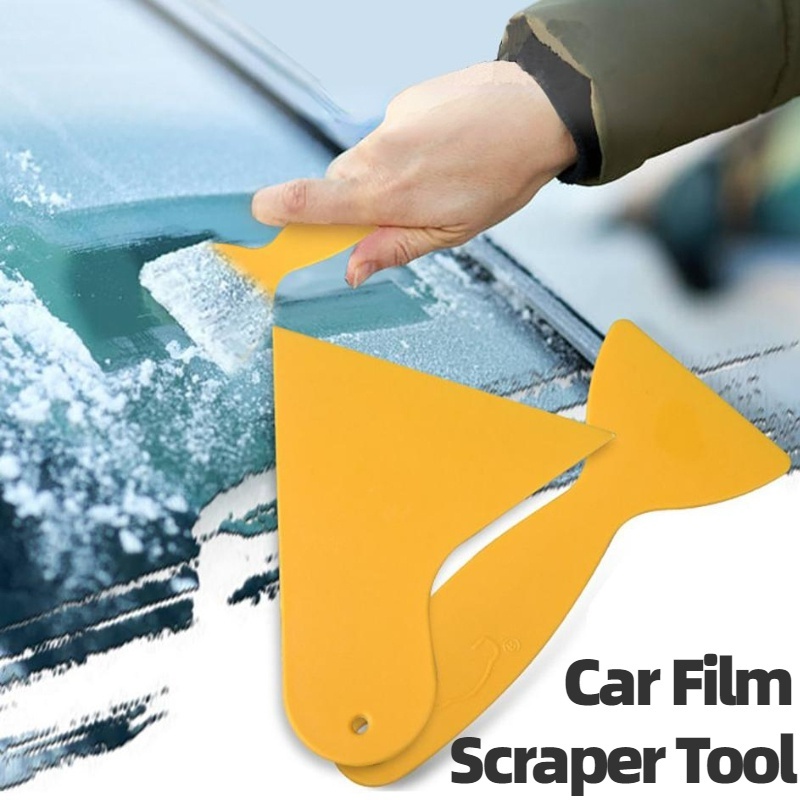 [Harga Grosir] Car Window Vinyl Film Wrapping Scraper Kuning Plastik Stiker Mobil Beauty Squeegee Auto Window Windshield Salju Air Alat Pembersih Otomotif Styling Aksesoris