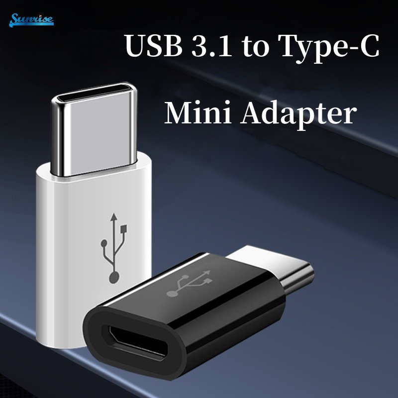 Adaptor Micro USB Ke Tipe-C Ringkas Sederhana Konverter Transmisi Data Portabel Universal Kompatibel Untuk Kebanyakan Perangkat Mobile