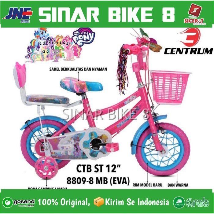 Sepeda Mini Anak Perempuan Ukuran 12 inch Ban Eva CENTRUM ST 8809-8 MB