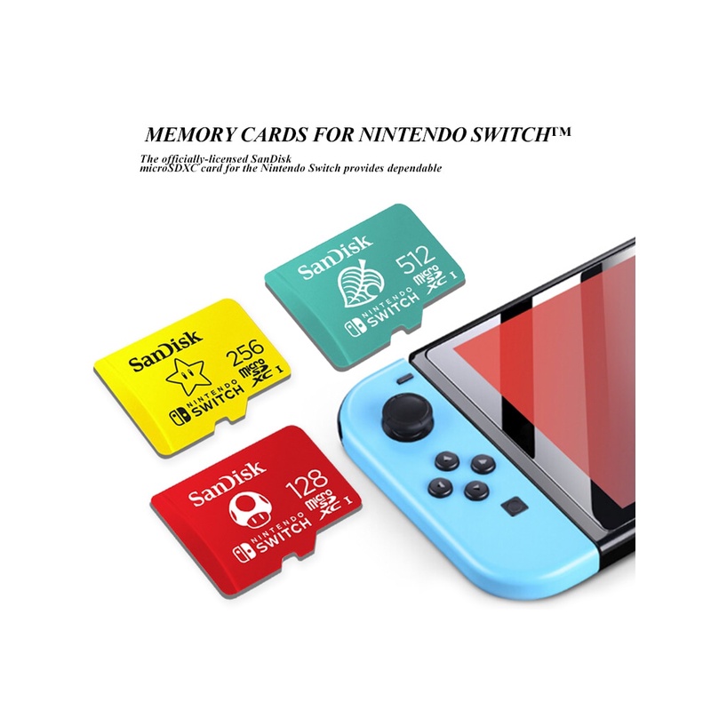 Original SanDisk Memory Card MicroSDXC Card Untuk Nintendo Switch 64GB 128GB 256GB 512GB Kartu TF Up To 100MB/s Baca Flash Card