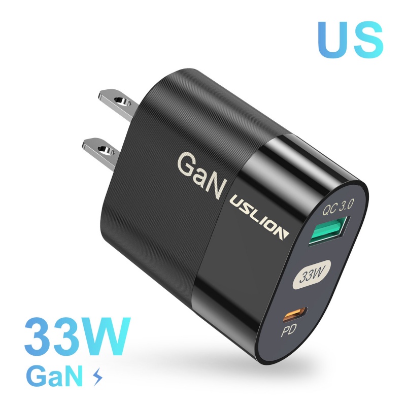 65w GaN Charger Gallium Nitride PD Fast Charger Charger Handphone Adaptor Komputer Euro/US/UK