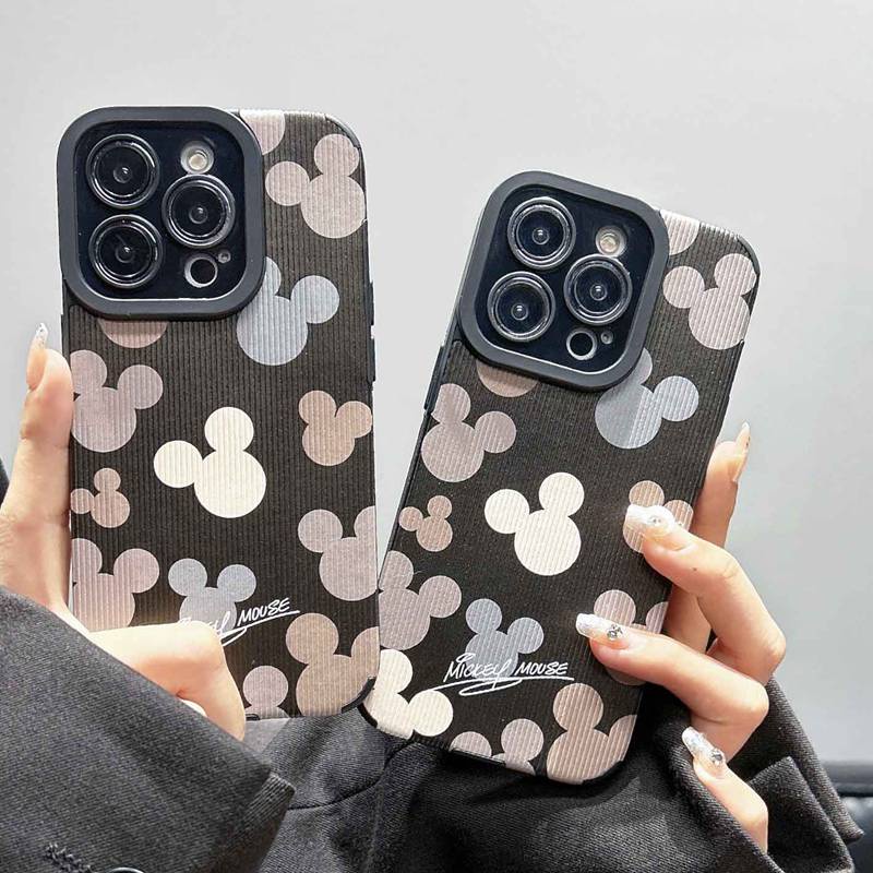 All New Hot Fashion Leather Soft Case IPhone 7 Plus 8 Plus X XS XR XS Max 11 13 12 14 PRO Max 14 Plus SE Mini Phone Case Girl Girl Women Cartoon Cute Gray Lovely Mikey Mouse Men