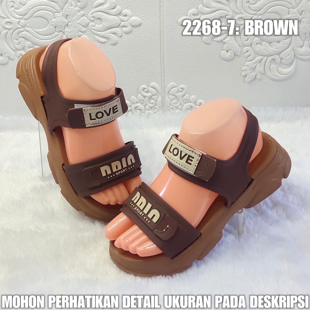 Sandal Wanita Terbaru P2268 7 Sendal Wedges Tali Jelly Import Berkualitas AntiAir SDLWW