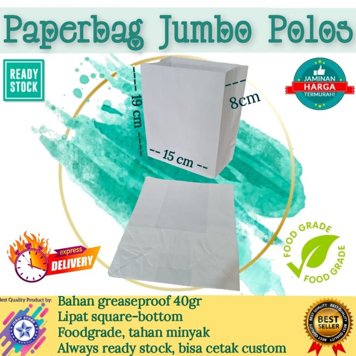

[SC] Kantong Makanan Jumbo Paperbag Foodgrade Jumbo - Polos