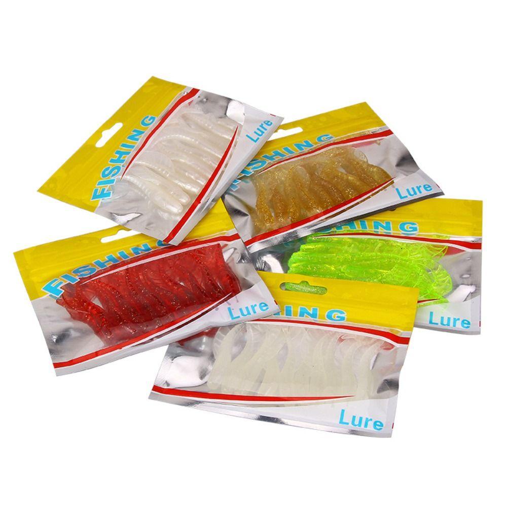 LANFY Umpan Cacing Ekor Panjang Silicone Fishing Tackle Soft Tail Fishing Lure Wobbler Set Silicone Umpan Buatan Amis Umpan Pancing Wobblers Carp Silicone Bait