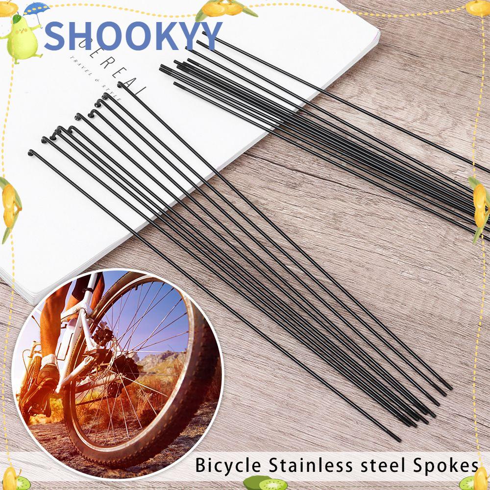 Chookyy 10pcs Jari-Jari Sepeda Pengganti Stainless Steel Dengan Nipples Bicycles Spokes Wires